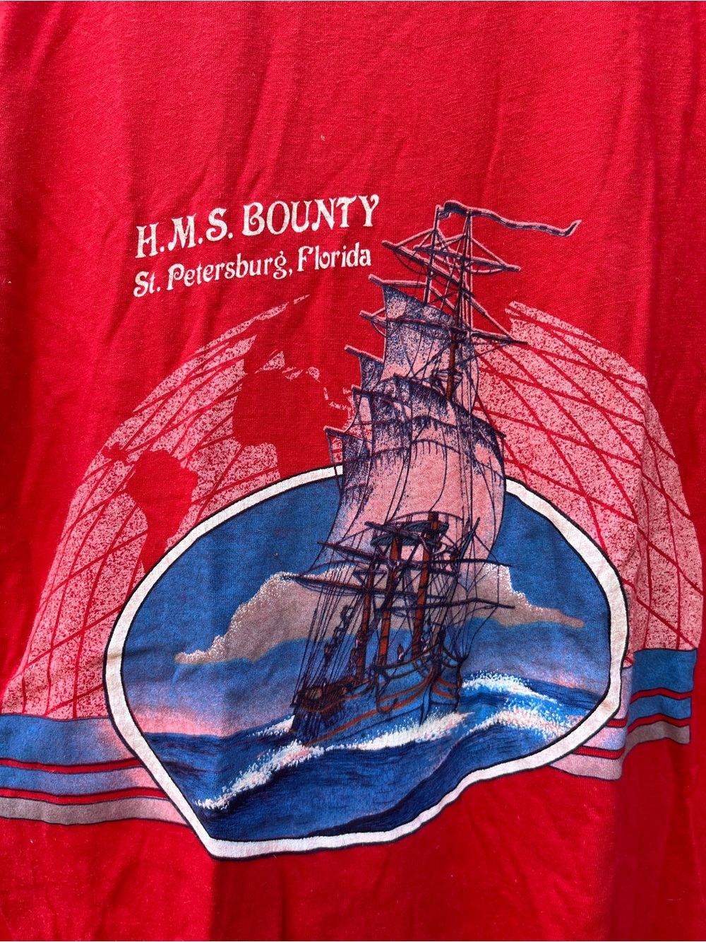 H.M.S. Bounty St. Petersburg Florida Red Graphic Tee